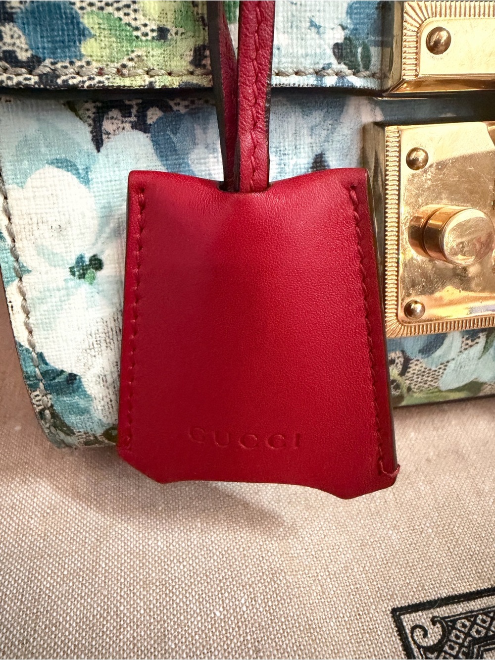 Gucci Floral GG Padlock Canvas Shoulder Bag - Picture 11 of 11